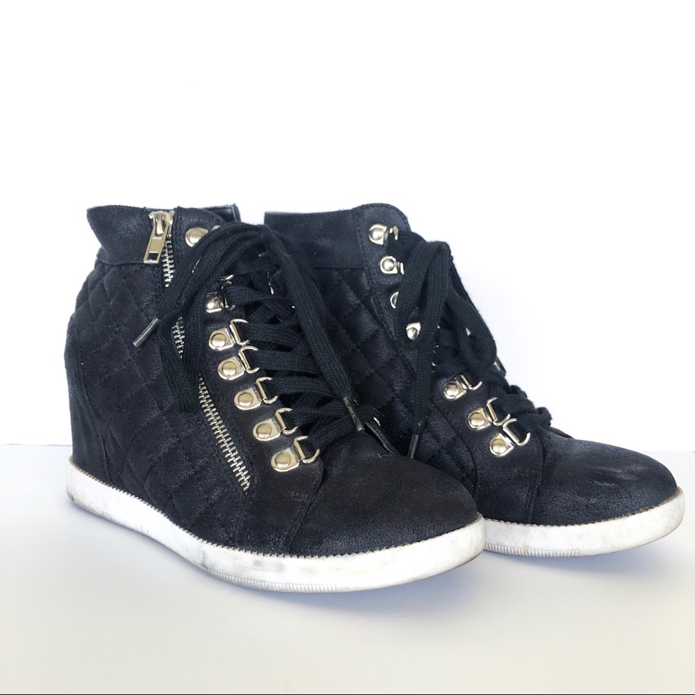 Quilted Sneaker Wedges